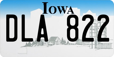 IA license plate DLA822
