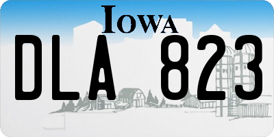 IA license plate DLA823