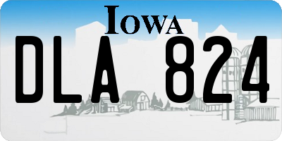 IA license plate DLA824