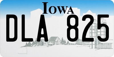 IA license plate DLA825
