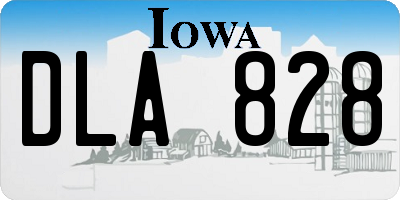 IA license plate DLA828