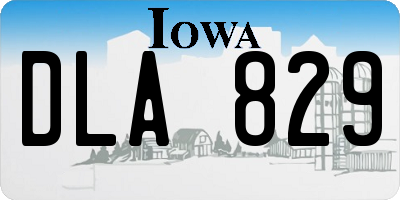 IA license plate DLA829