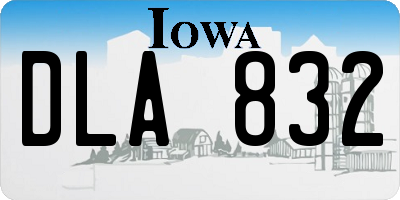IA license plate DLA832