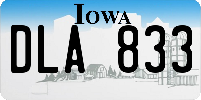IA license plate DLA833