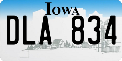 IA license plate DLA834