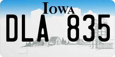 IA license plate DLA835