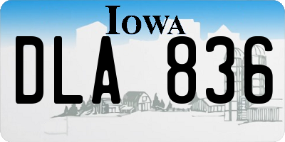 IA license plate DLA836
