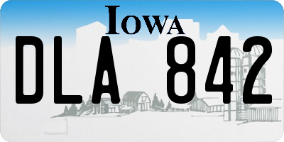 IA license plate DLA842