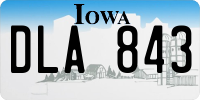 IA license plate DLA843