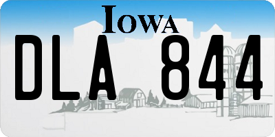 IA license plate DLA844