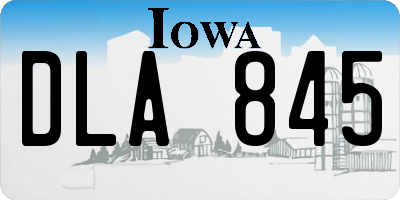 IA license plate DLA845