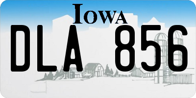 IA license plate DLA856