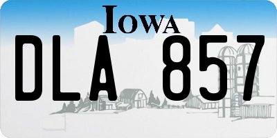 IA license plate DLA857