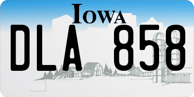 IA license plate DLA858