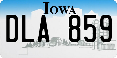 IA license plate DLA859