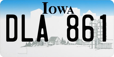 IA license plate DLA861