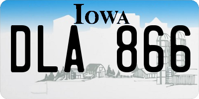 IA license plate DLA866