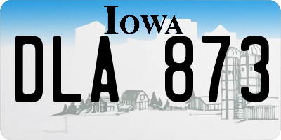 IA license plate DLA873