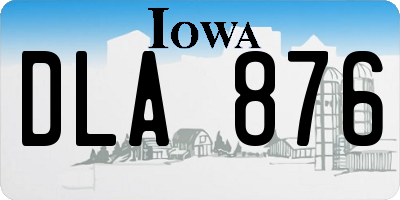 IA license plate DLA876
