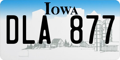 IA license plate DLA877