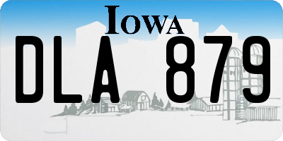 IA license plate DLA879