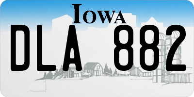 IA license plate DLA882