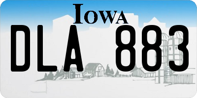 IA license plate DLA883