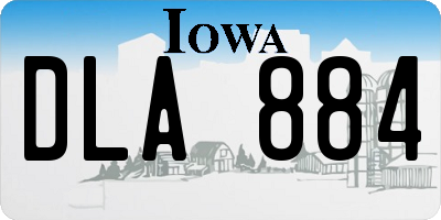 IA license plate DLA884