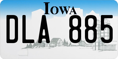 IA license plate DLA885