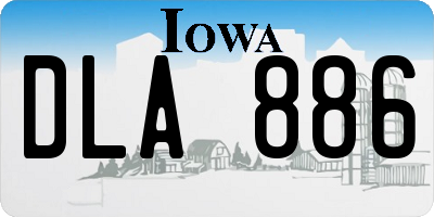 IA license plate DLA886