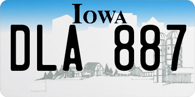 IA license plate DLA887