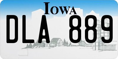 IA license plate DLA889