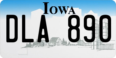IA license plate DLA890