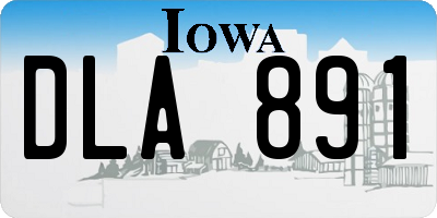 IA license plate DLA891