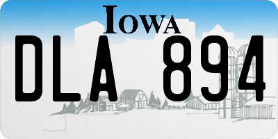 IA license plate DLA894