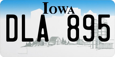 IA license plate DLA895
