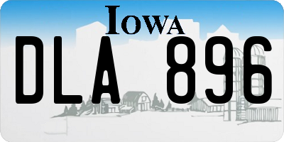 IA license plate DLA896