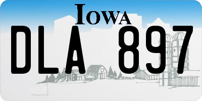 IA license plate DLA897
