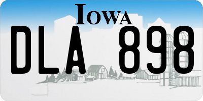 IA license plate DLA898
