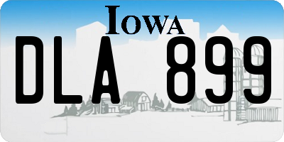 IA license plate DLA899