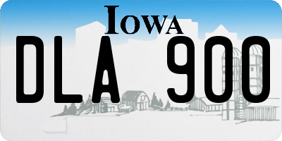 IA license plate DLA900