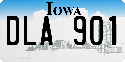 IA license plate DLA901