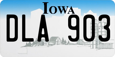 IA license plate DLA903