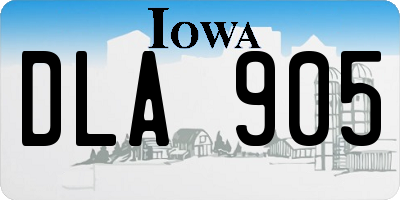 IA license plate DLA905
