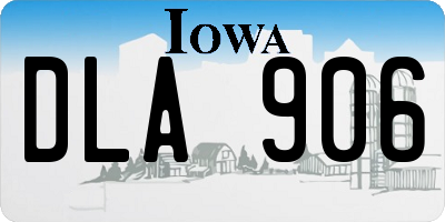 IA license plate DLA906