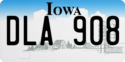 IA license plate DLA908