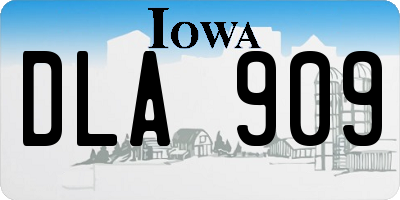 IA license plate DLA909