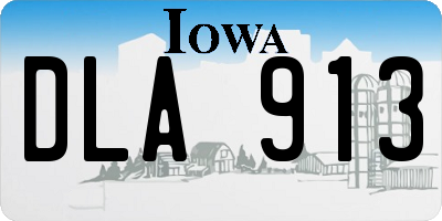 IA license plate DLA913