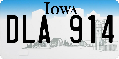 IA license plate DLA914