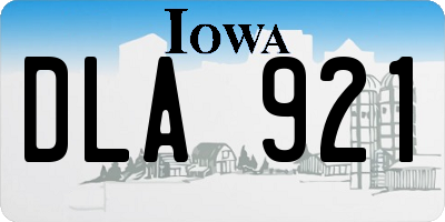 IA license plate DLA921